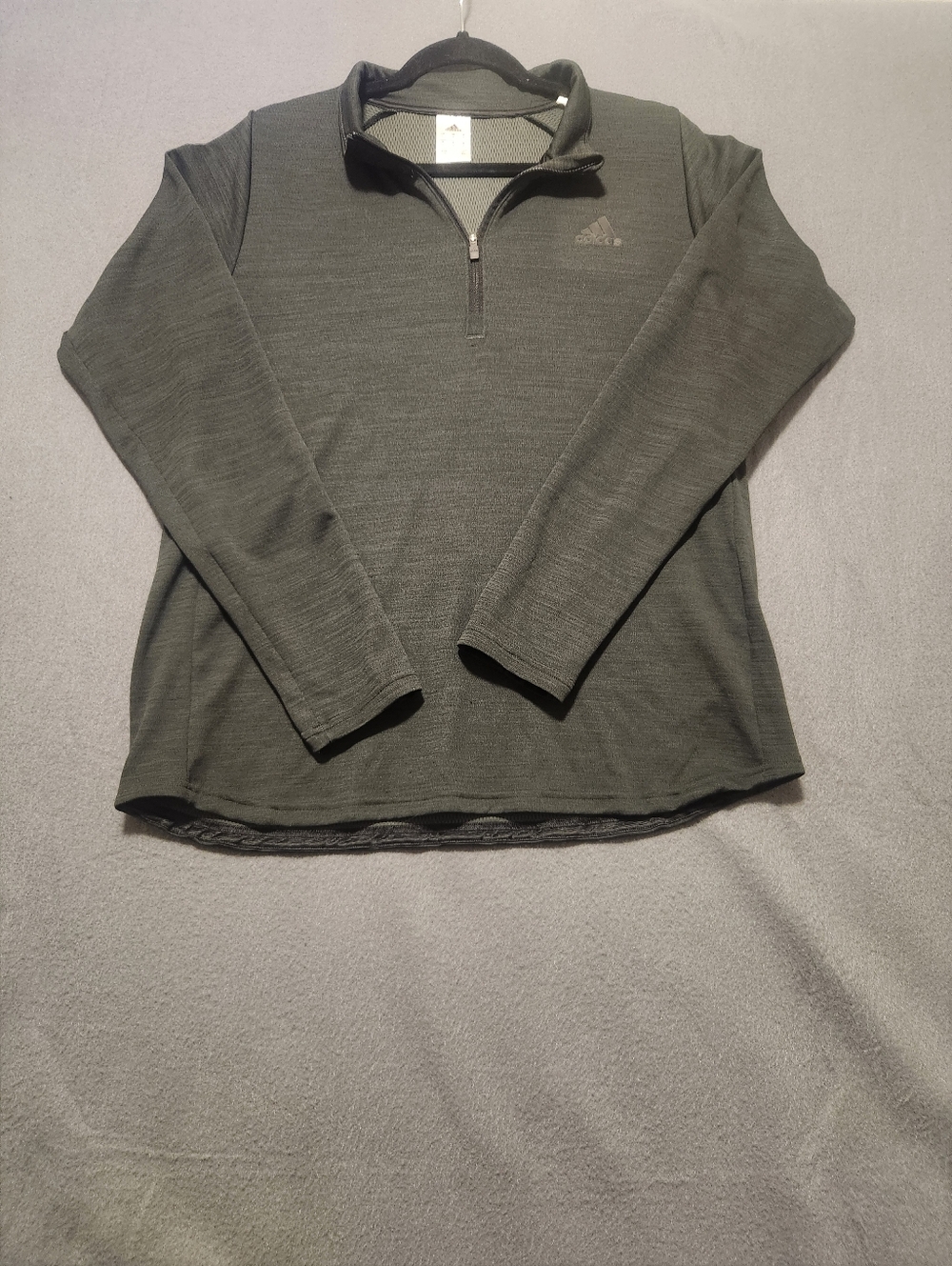 Adidas Top Men Size Large Black Quarter Zip Lightweight Climalite